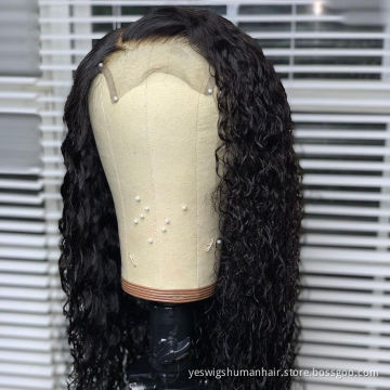 Cheap Water Wave Full Hd Lace Front Wig Raw Brazilian Virgin Human Hair Extension Wig Swiss Lace Closure Wig For Black Women